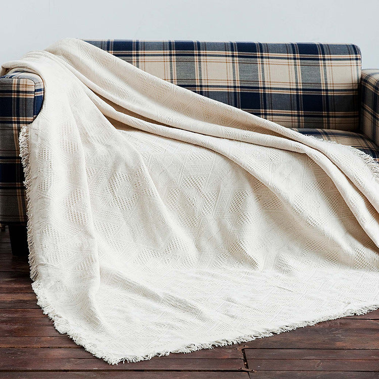 Nordic Cotton Sofa Throw Blanket for Modern Home Living