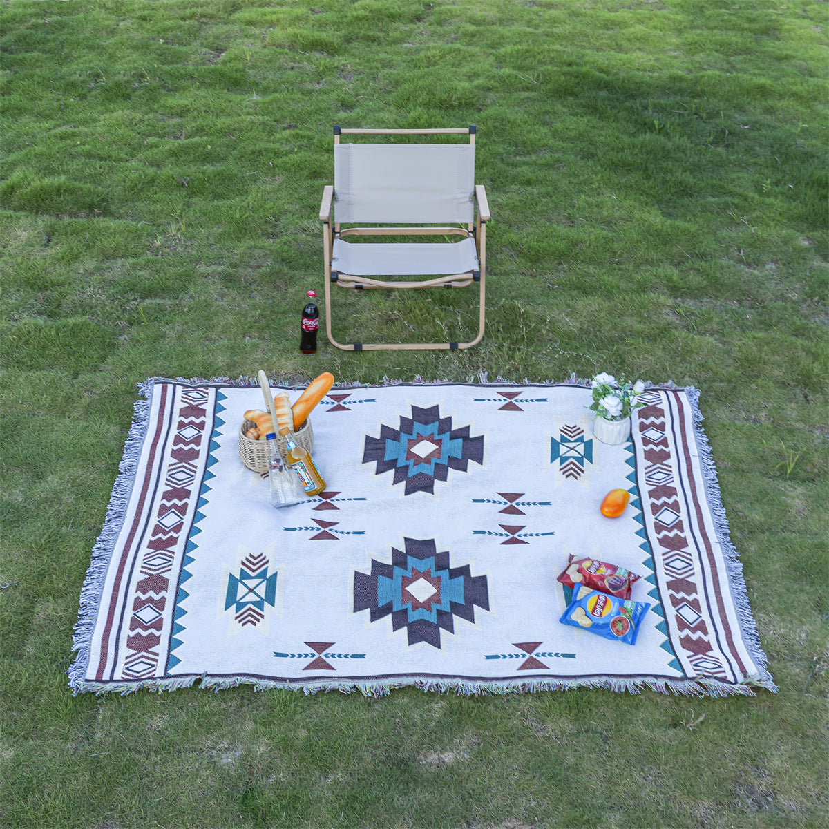Bohemian Outdoor Picnic Blanket and Thickened Camping Mat