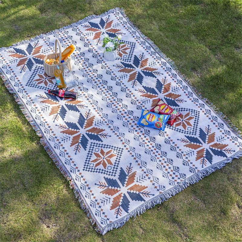 Bohemian Outdoor Picnic Blanket and Camping Ground Mat