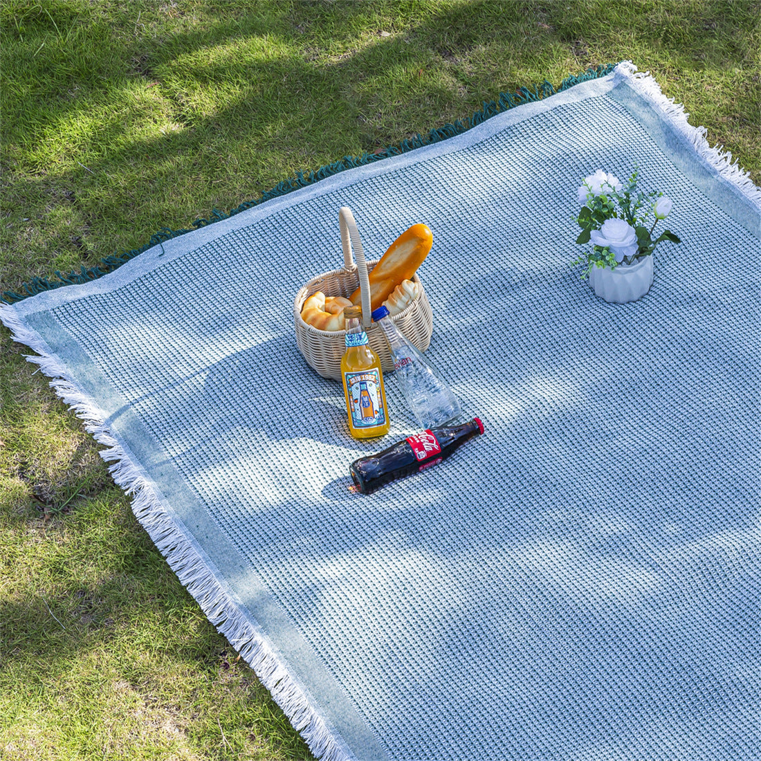 Foldable Bohemian Camping Blanket and Outdoor Picnic Mat