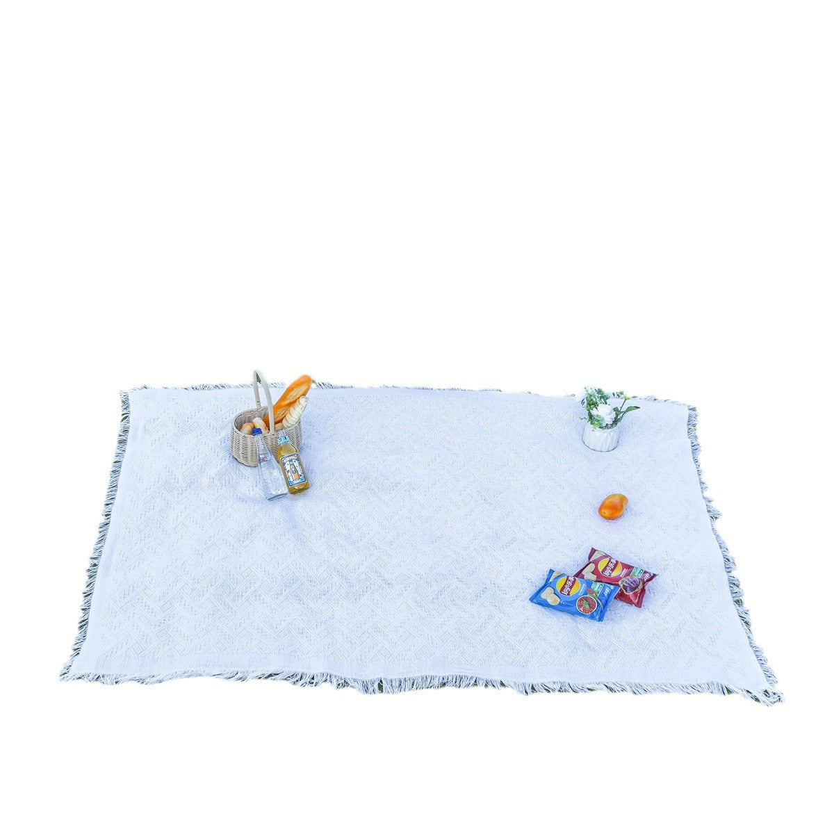Linen Blend Outdoor Picnic Blanket and Multi-Purpose Camping Mat