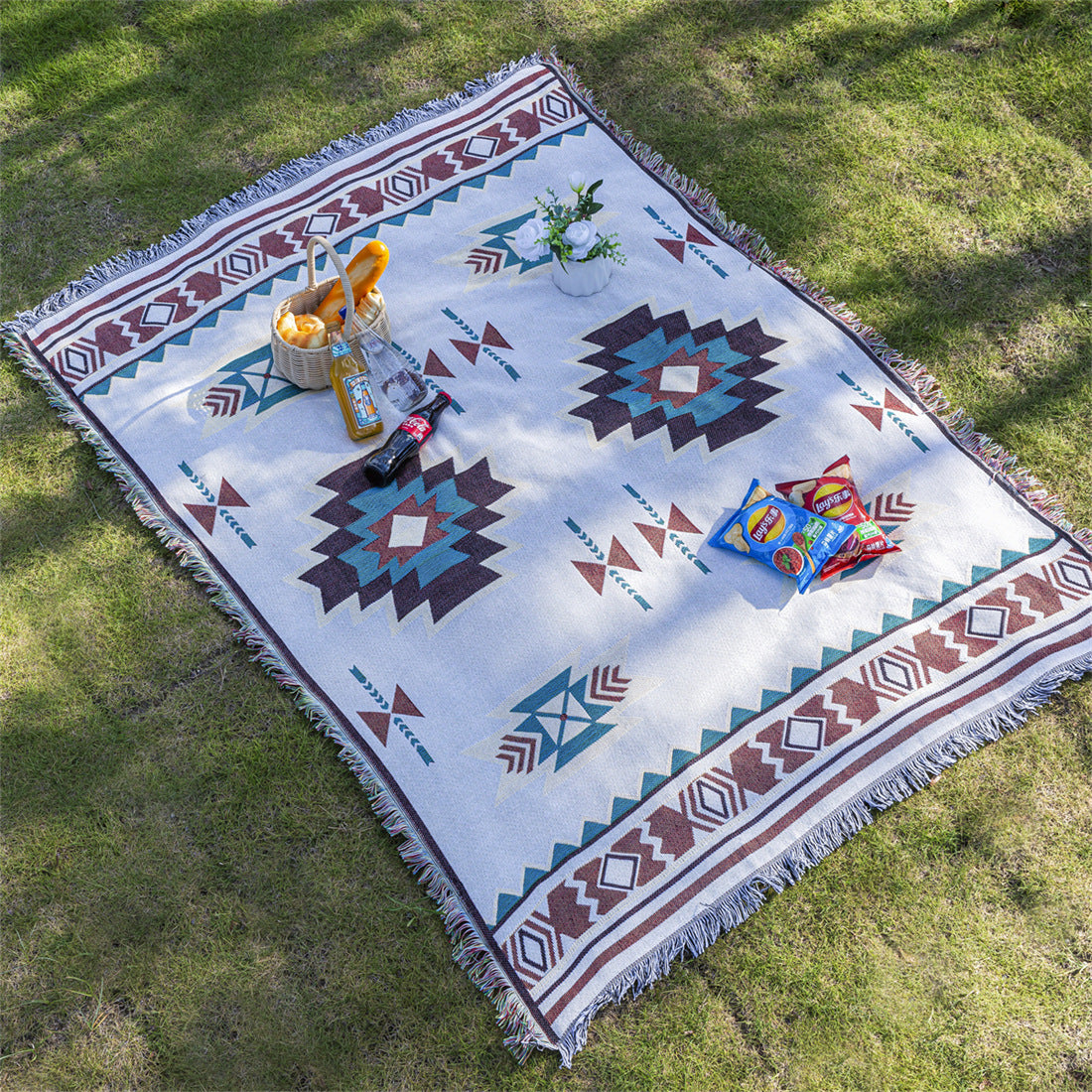 Bohemian Outdoor Picnic Blanket and Thickened Camping Mat
